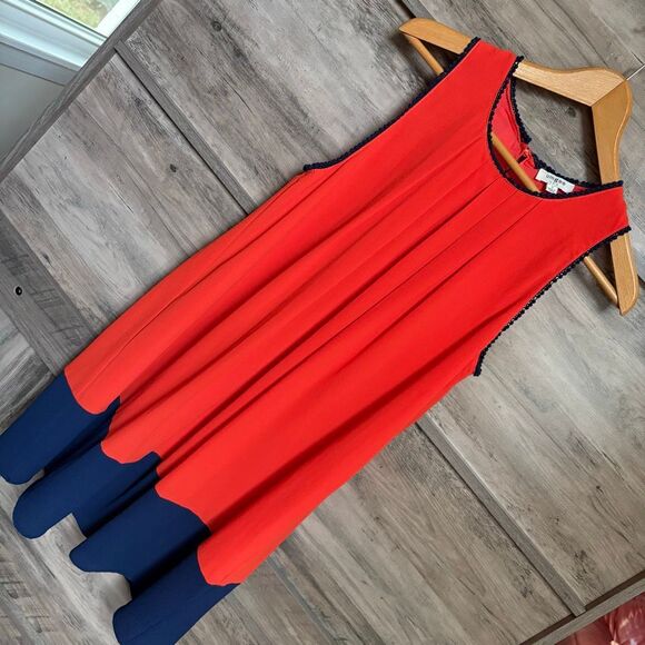 umgee Orange Blue Sleeveless Dress Women's S Excellent Preworn Condition - Picture 9 of 11